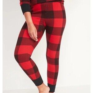 NWT Old Navy Buffalo Plaid Pajama Pants Women XXL Red Black Thermal Leggings